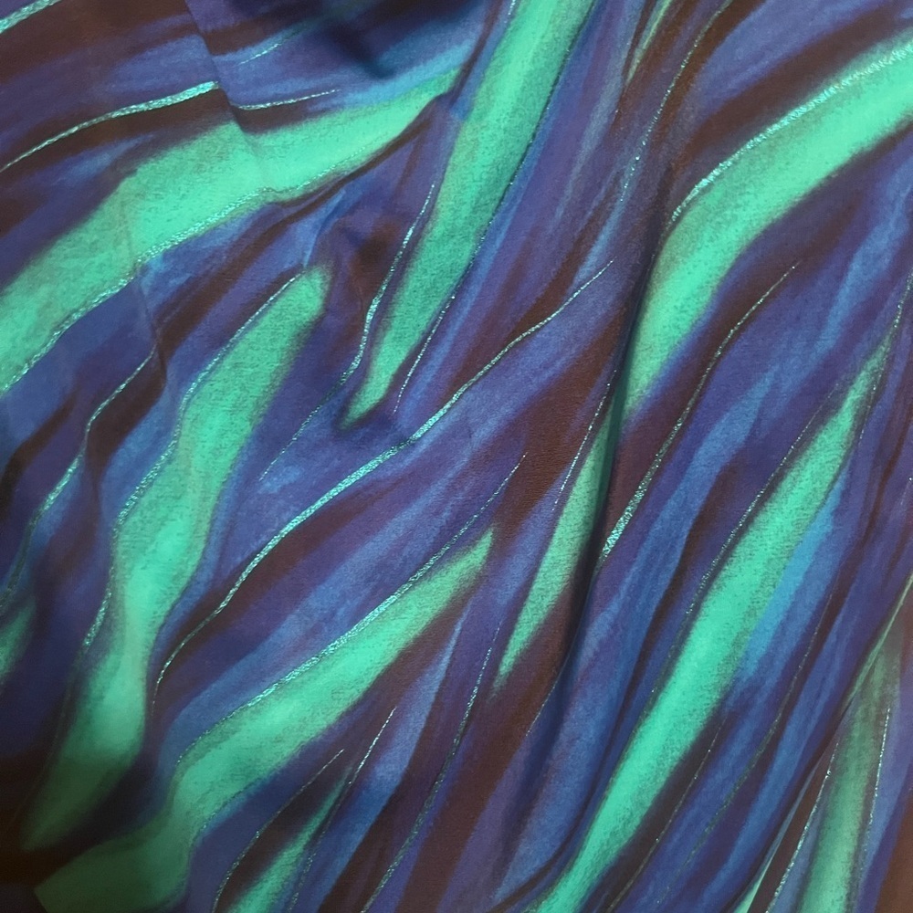 Vibrant Blue and Green Women's One Piece Swimsuit - Picture 5 of 5